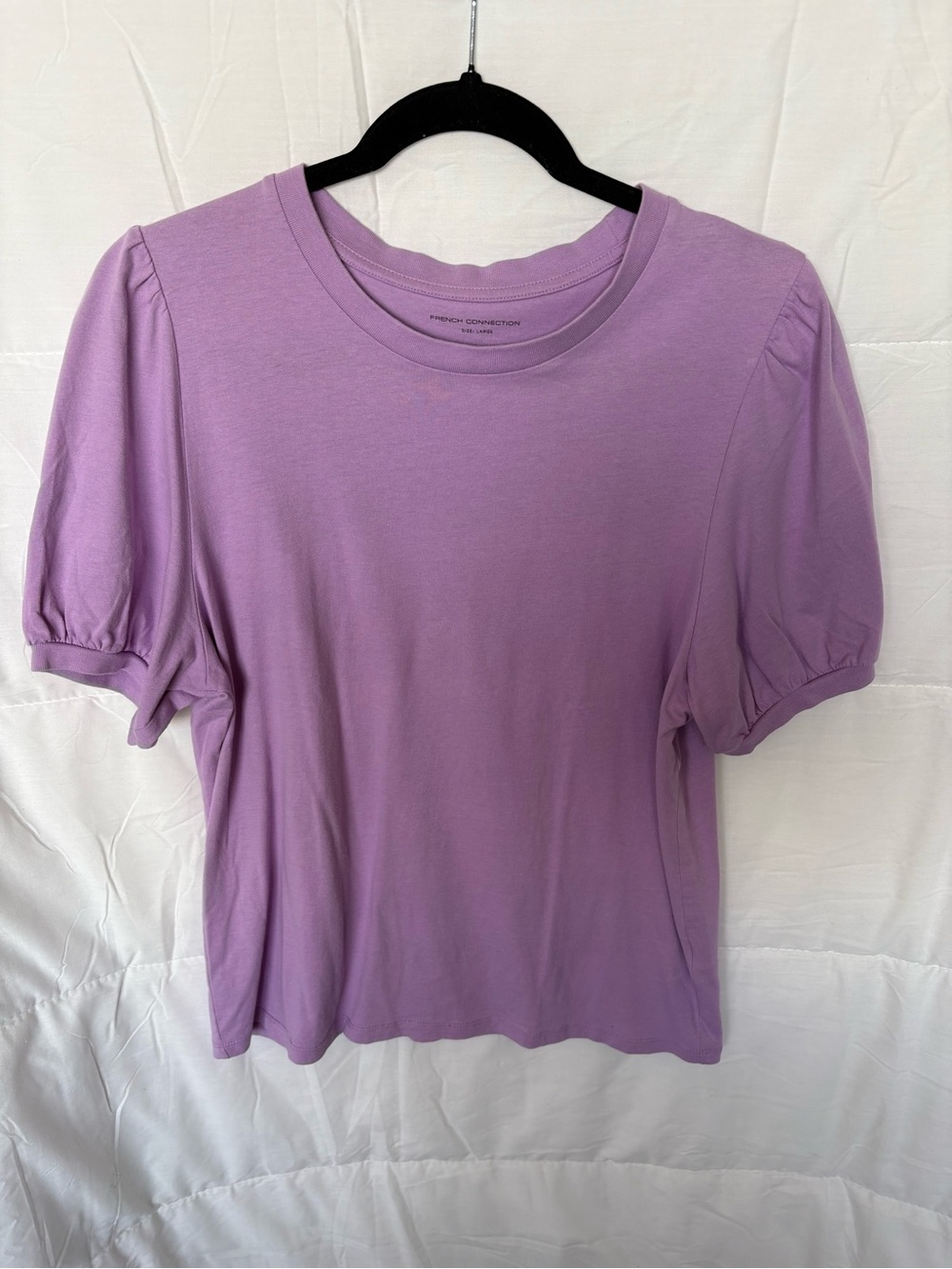 French Connection Lavender Puff Sleeve Tee